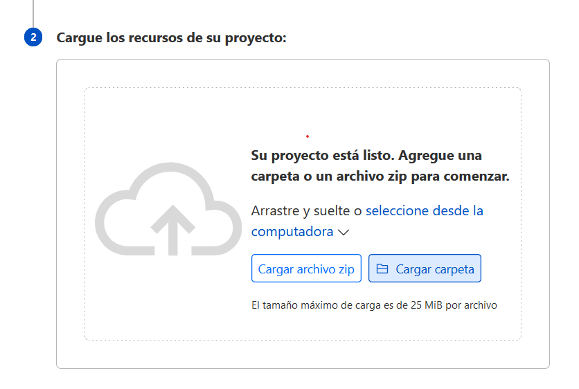 instrucciones para subir la pagina web